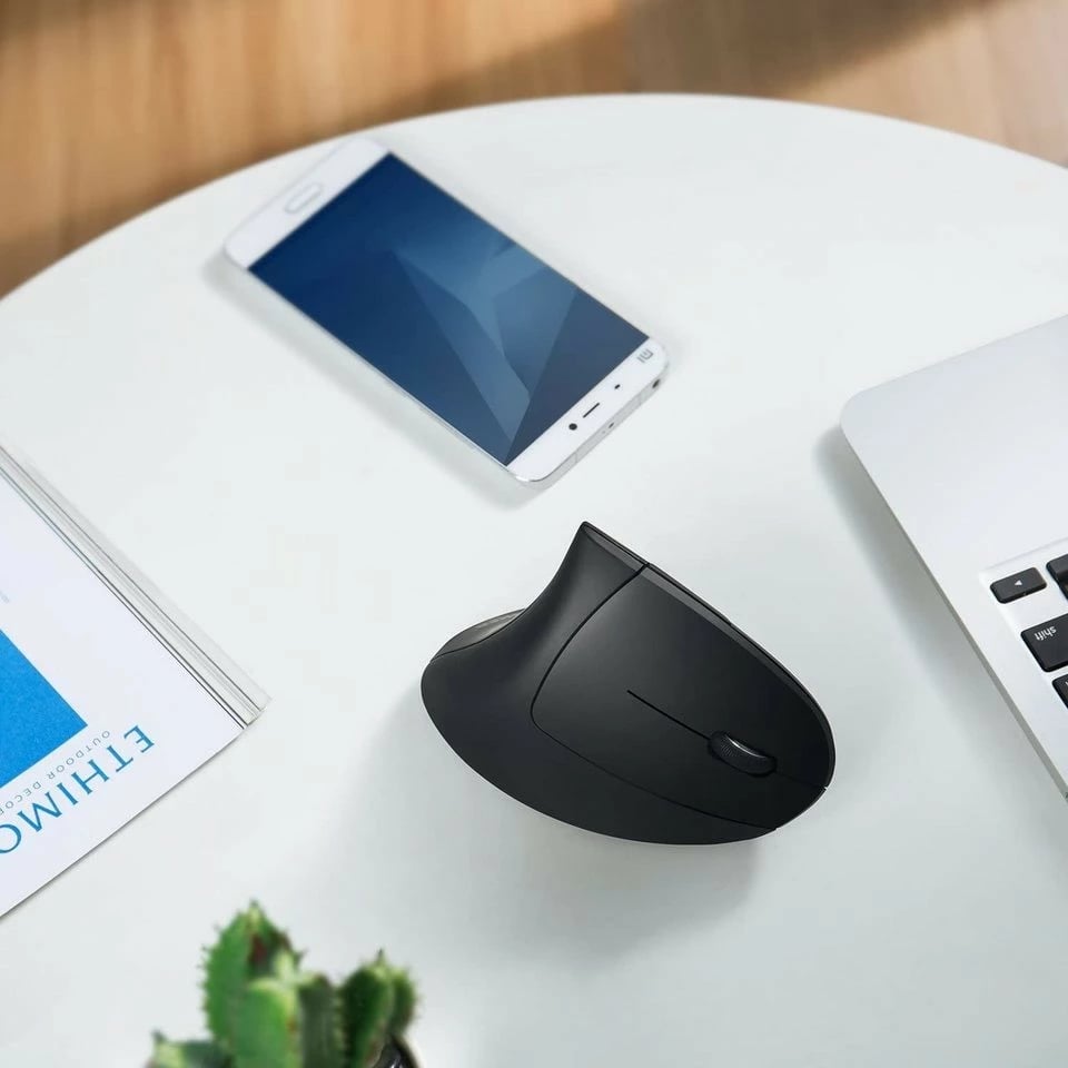 Maus pa kabllo Anker A7852, vertikal, ergonomik, 2.4G, Nano USB, i zi