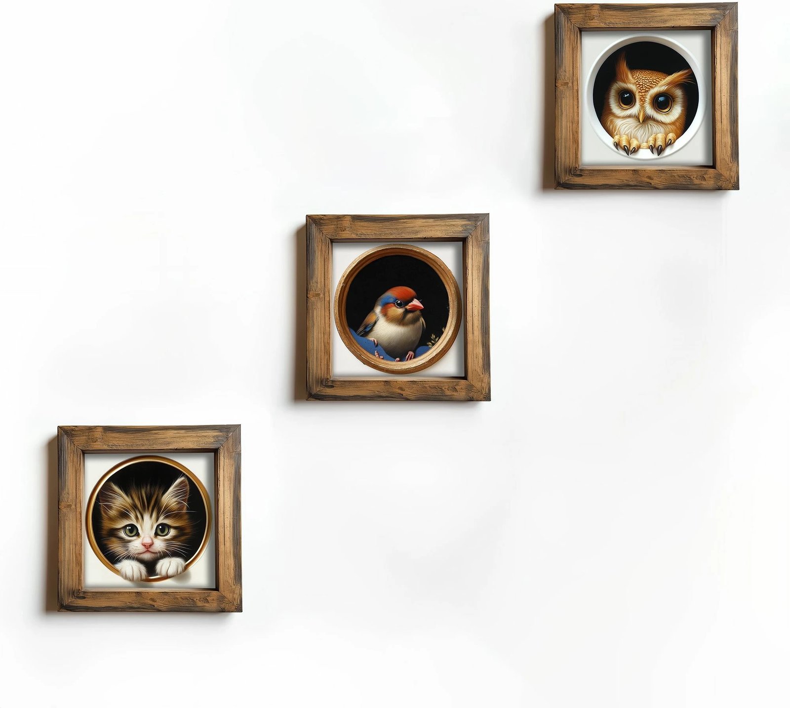 Set pikturash dekorative me kornizë, MDF, shumëngjyrëshe, Wallity, 3 copë, UKZM078