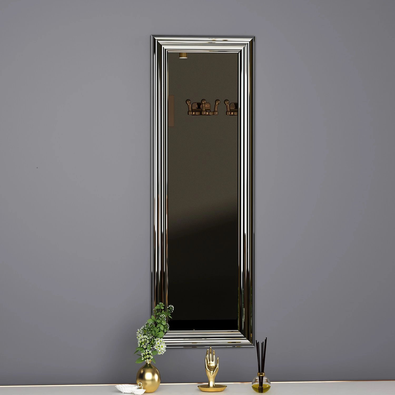 Pasqyrë me kornizë argjendi, Hanah Home, Boss, argjend