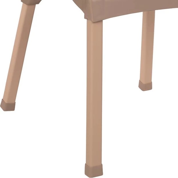 Karrige me krahë, polipropilenë, këmbë alumini, FH5591.02, ngjyrë kapuçino, 60x60x82 cm