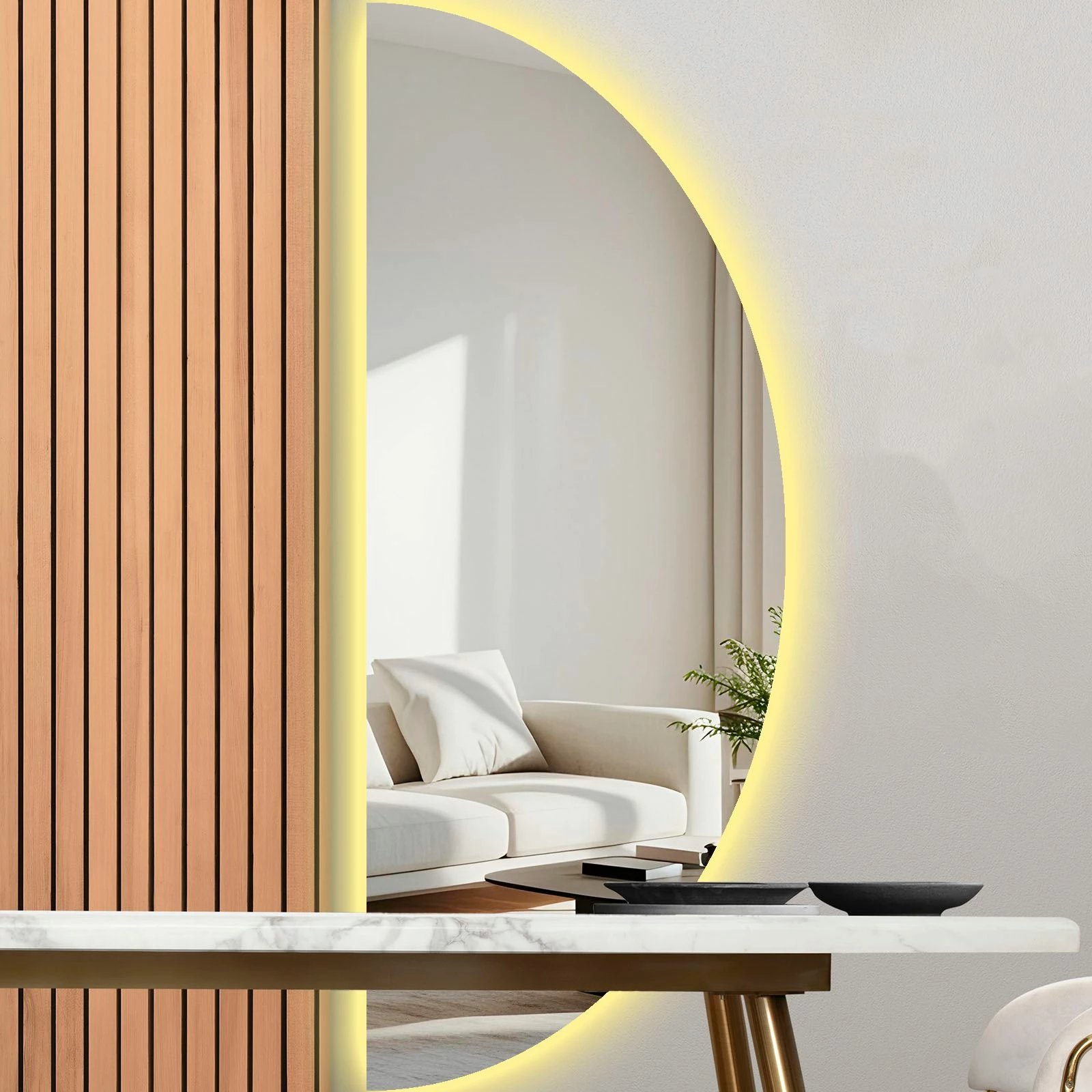 Pasqyrë me ndriçim LED, Skye Decor, 52135Ledayna-002