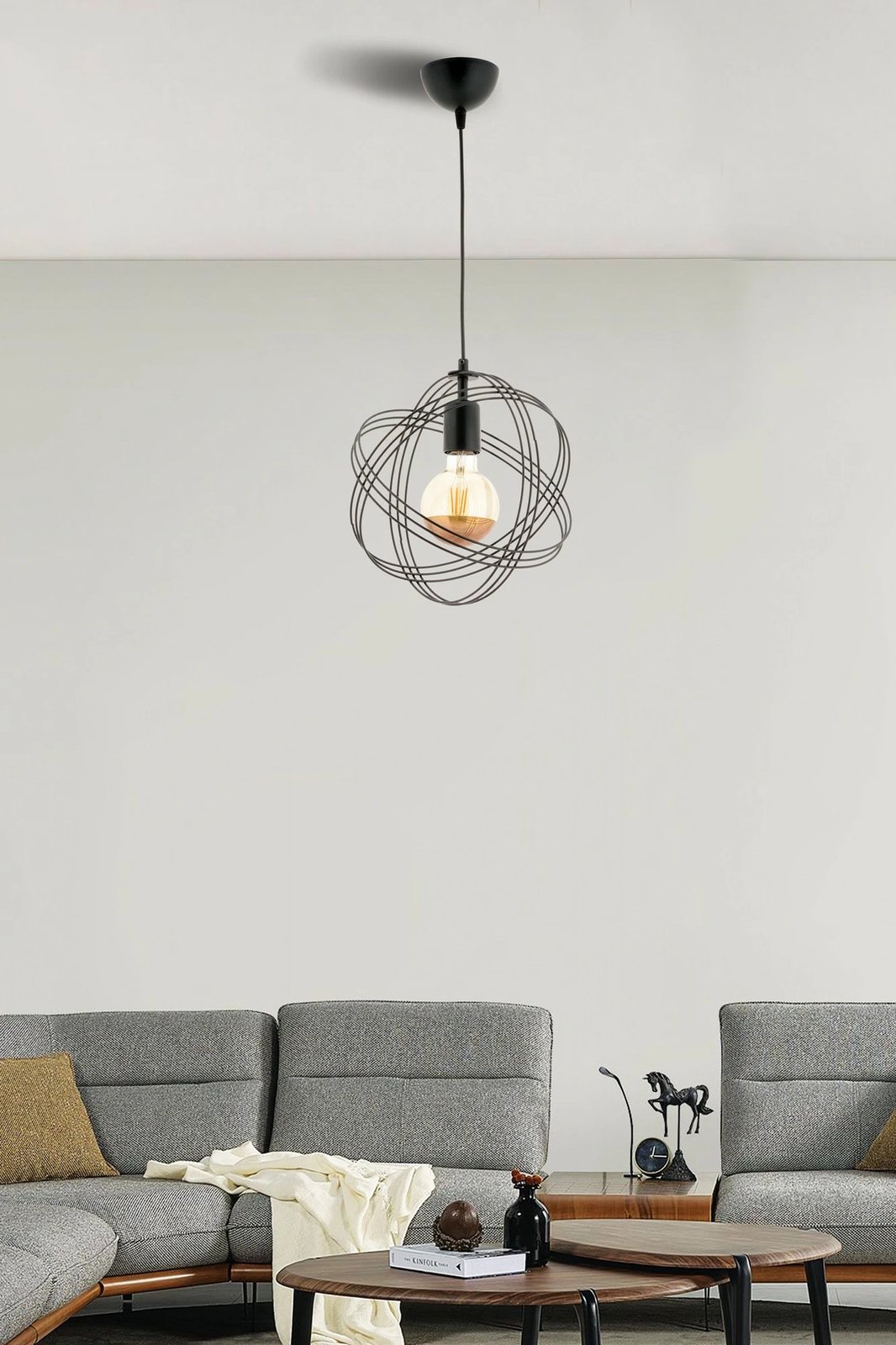 Llambë tavani Opviq Sheldon, e zezë