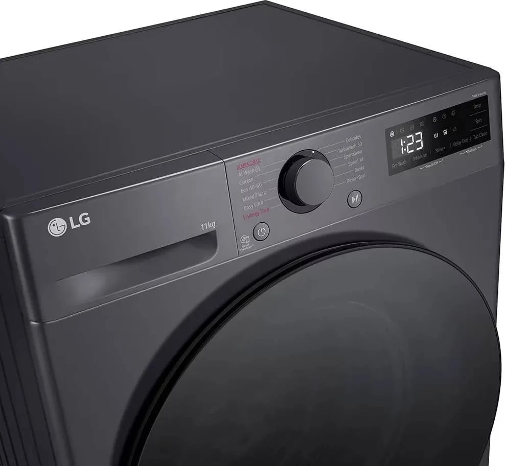 Lavatrice LG F4WR511S2M 11 kg 1400 rpm larje me avull klasa energjetike A e zezë