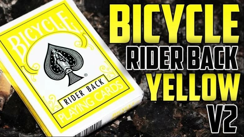 Letra loje Bicycle Rider Back, poker size, e verdhë