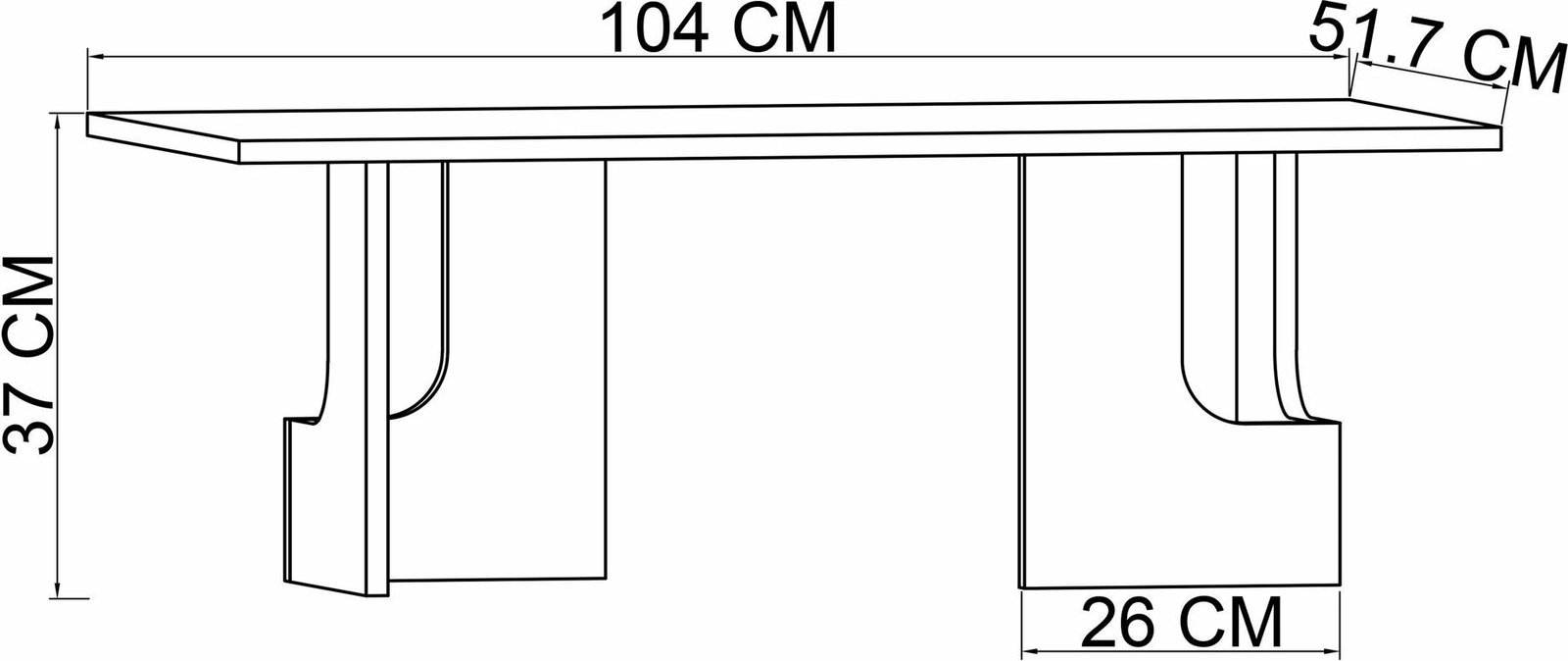 Tavolinë kafeje Skye Decor, ngjyrë travertine, Terni