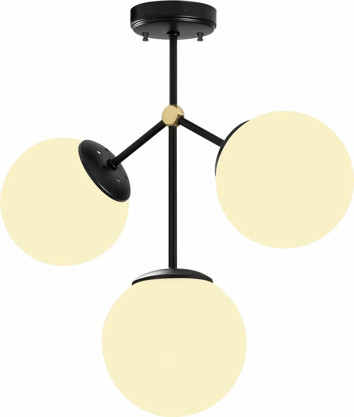 Llambë tavani Opviq, Damar - 6336, ngjyrë e zezë dhe e bardhë, 43x15cm