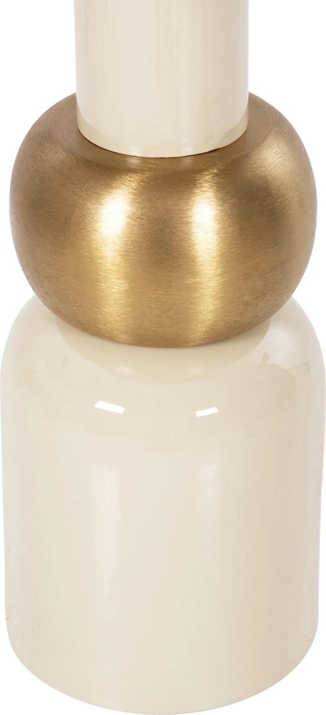 Tavolinë ndihmëse AMBUR FH4238.03 metalike, ngjyrë ecru-ari, Φ40.5x62H cm