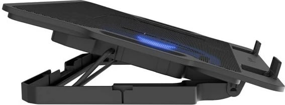 Mbajtëse ftohëse për laptop NATEC DIPPER 2, 17.3", 1 ventilator, USB, e zezë me dritë blu