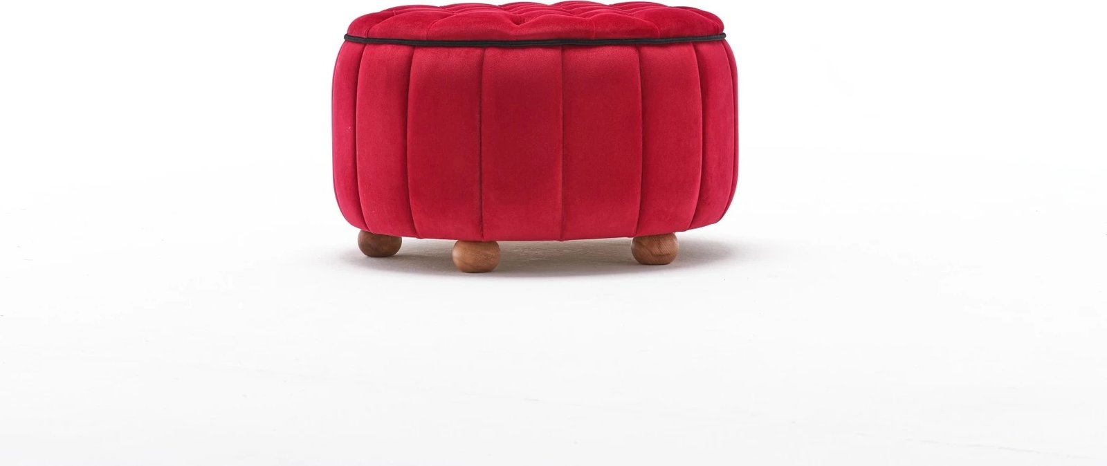 Puf i kuq prej kadifeje, Atelier del Sofa, Jasmin