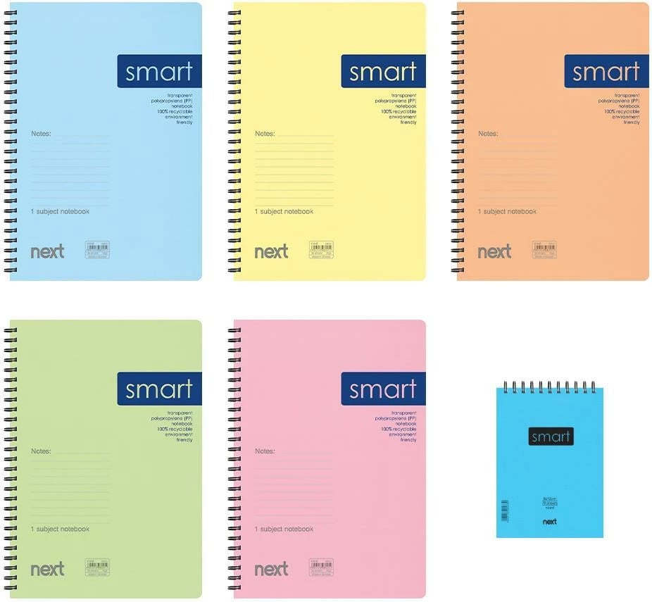 Fletore spirale smart NEXT 21x29cm, 4 tema, ngjyra të ndryshme