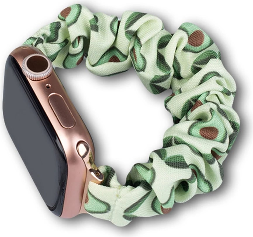 Rrip tekstili për Apple Watch Hurtel, model avokado, elastik, i gjelbër