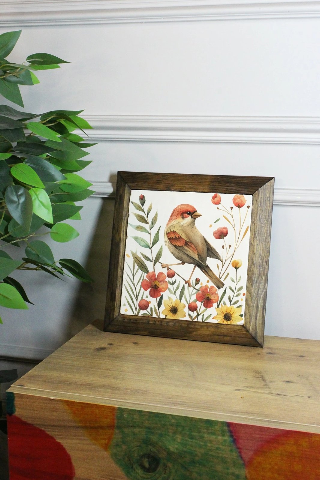 Pikturë dekorative me kornizë, Wallity, Ersytastablo24 - 16, shumëngjyrëshe, 15.5x15.5cm