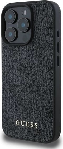 Mbështjellës Guess 4G Classic për iPhone 16 Pro Max, i zi