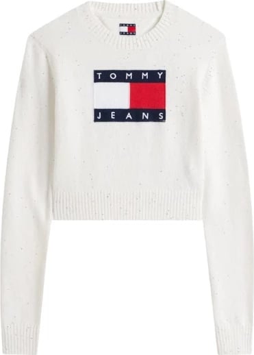 Xhemper për femra Tommy Hilfiger Jeans, i bardhë