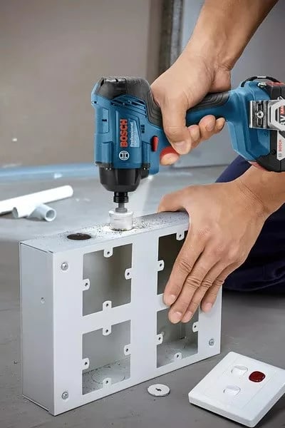 Makine goditëse Bosch 0 601 9G5 123, 1/4", 18V, 2x2Ah, 160 N⋅m, Zezë/Blu