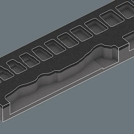 Set çelësa me insert shkumë WERA Zyklop 3/8'' 8000 C, i gjelbër