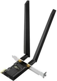 Adapter Wi‑Fi PCIe, TP-Link Archer TXE72E, me antena të jashtme, e zezë