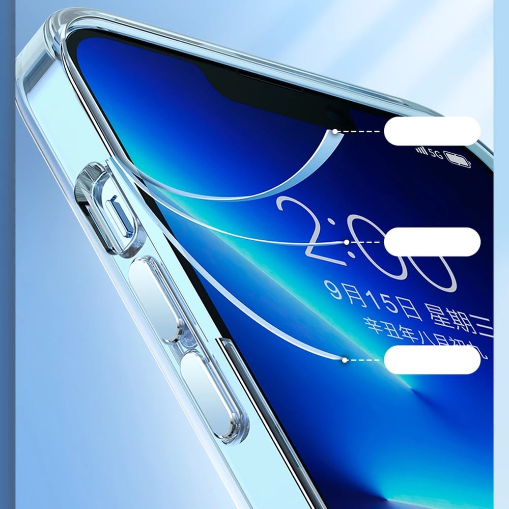 Mbështjellës Kingxbar Elegant Series për iPhone 13 Pro Max, Transparent