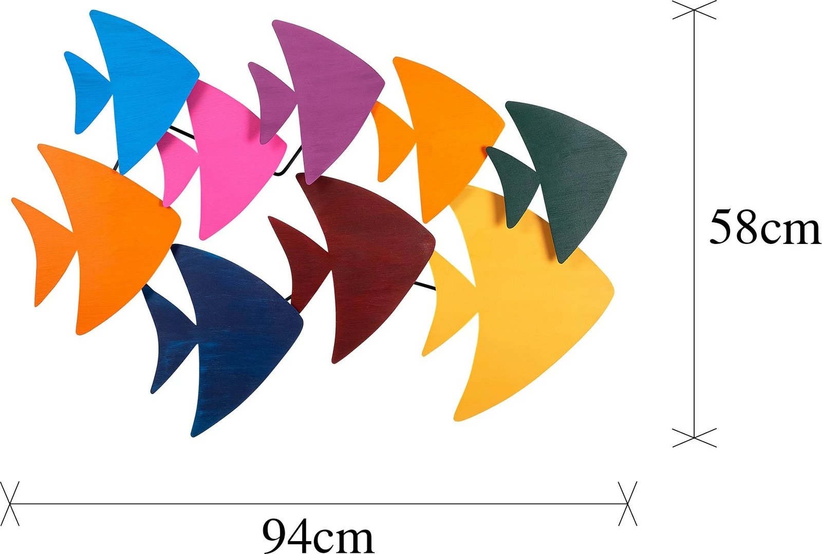 Aksesor dekorativ metalik për mur, Wallity, Cırgısın, shumëngjyrësh