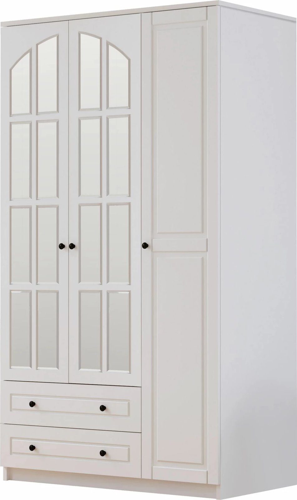 Dollap rrobash Skye Decor, ngjyrë e bardhë mat, RB-011