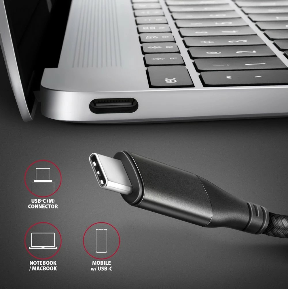 Adapter kabllo USB-C në HDMI AXAGON RVC-HI2MC, 1.8m, Gri
