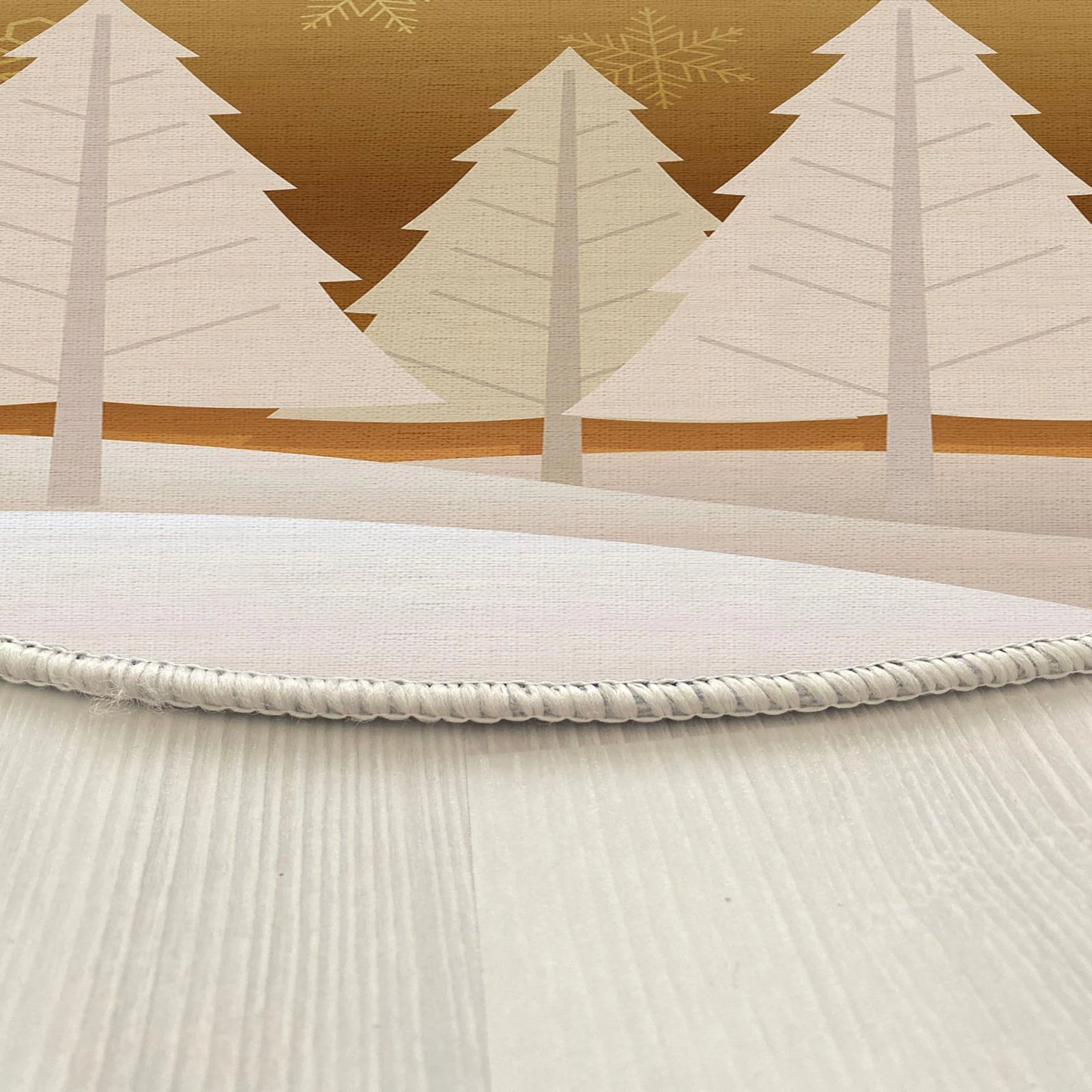 Qilim i rrumbullakët, ngjyrë ari dhe e bardhë, Conceptum Hypnose, Woopamuk449, 140cm