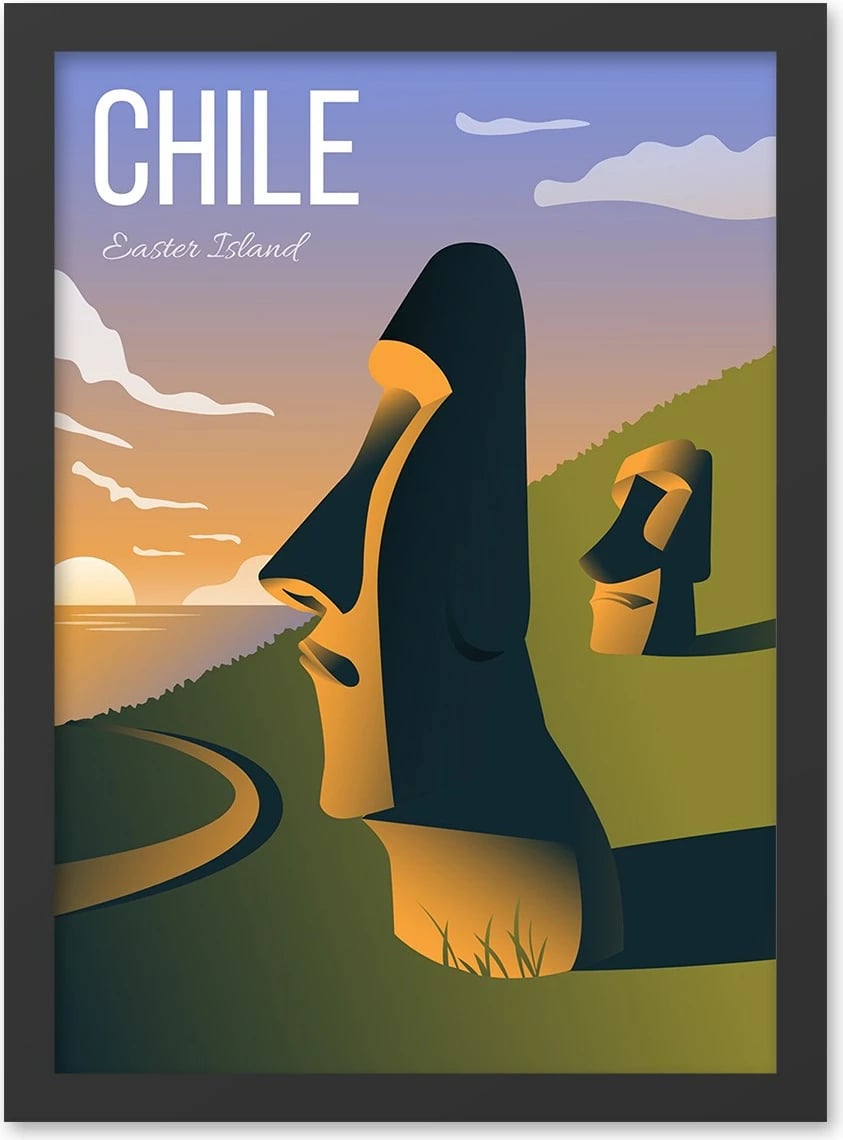 Pikturë dekorative me kornizë MDF, Wallity, Chile, 40x55cm