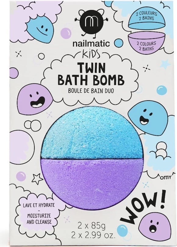 Bombë për banjë për fëmijë Nailmatic Twin Blue/Violet 170g