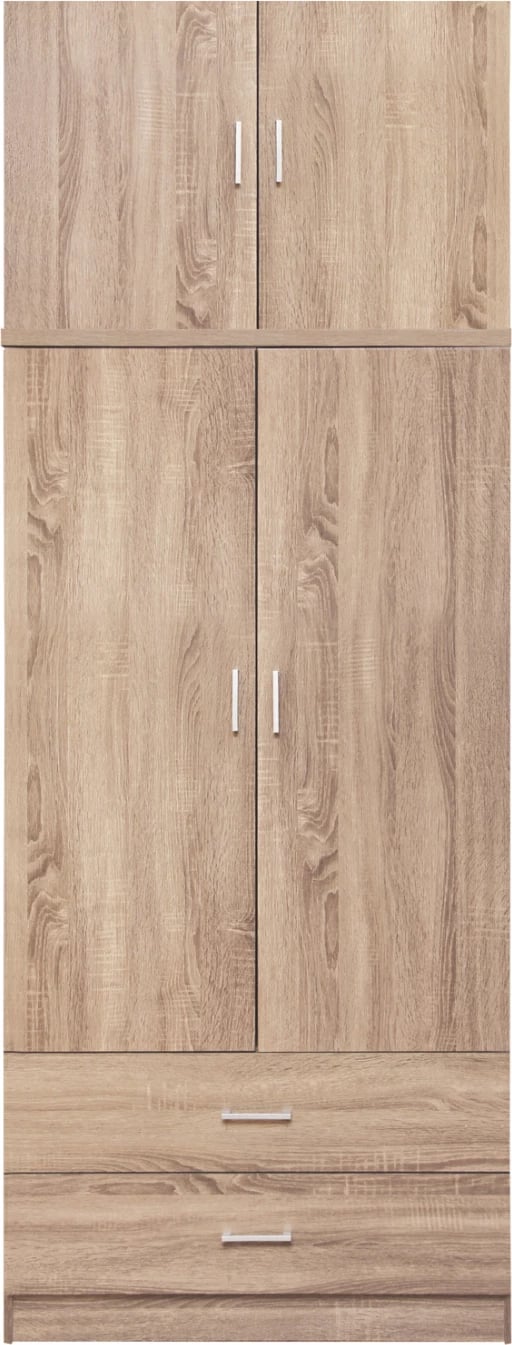 Dollap 2 dyer me papafingo dhe 2 sirtarë Sonama 80x42x241