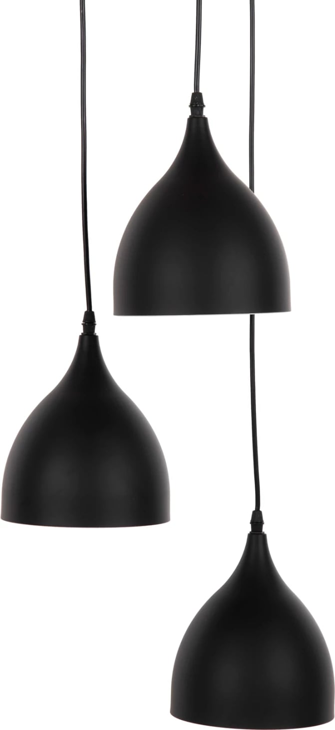 Llambë varëse tavani 3-dritash, metal i zi, FH4137, Φ33x33-115H cm Llambë varëse tavani 3-dritash, metal i zi, FH4137, Φ33x33-115H cm