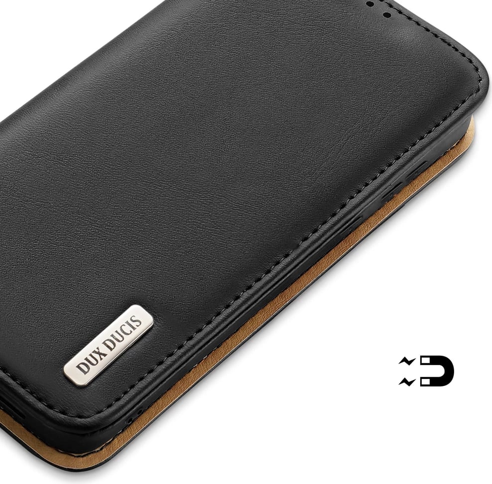 Mbështjellës Dux Ducis Hivo për Samsung Galaxy S22+, lëkurë natyrale, me xhepa, i zi Mbështjellës Dux Ducis Hivo për Samsung Galaxy S22+, lëkurë natyrale, me xhepa, i zi