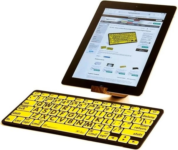 Kasë tastierë LogicKeyboard XL-Print DE Mac/BT, e verdhë