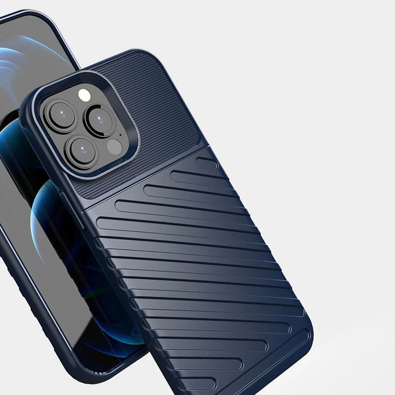 Mbështjellës Hurtel Thunder Case për iPhone 13 Pro Max, TPU, i zi