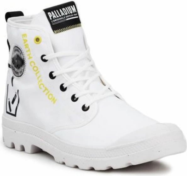 Këpucë Palladium Pampa për meshkuj dhe femra, të bardha