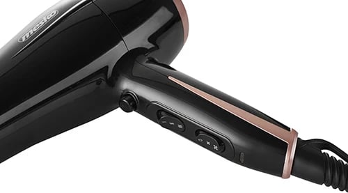 Tharëse flokësh, Adler MS 2249, 2000W, 2 shpejtësi, 3 temperatura, cool shot, me koncentrator, e zezë