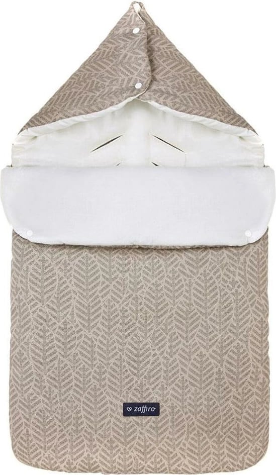 Mbështjellës multifunksional për bebe, WOMAR Zaffiro 5 në 1, pambuk 100% me mbushje antialergjike, bezhë