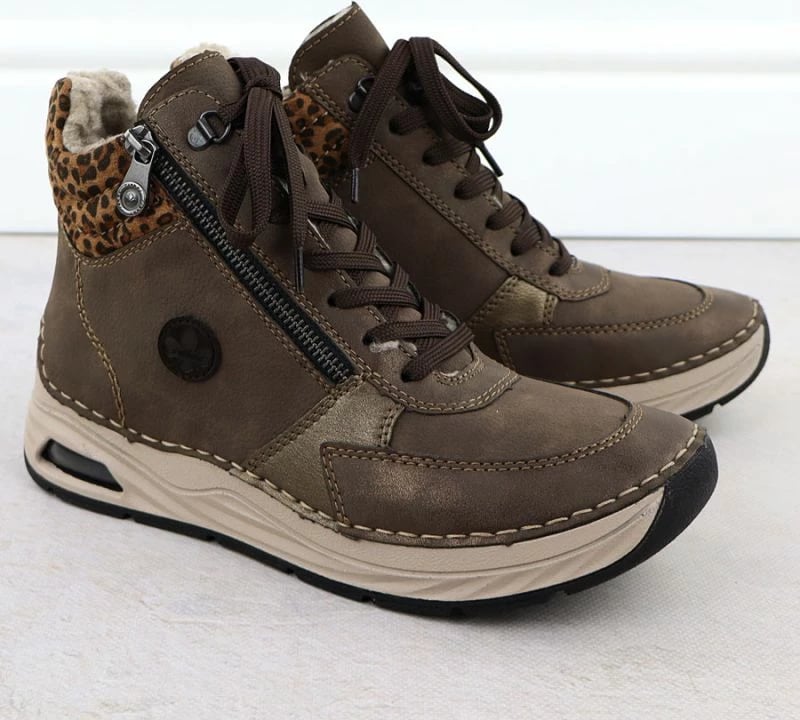 Çizme femrash Rieker 44565-25, kafe leopard