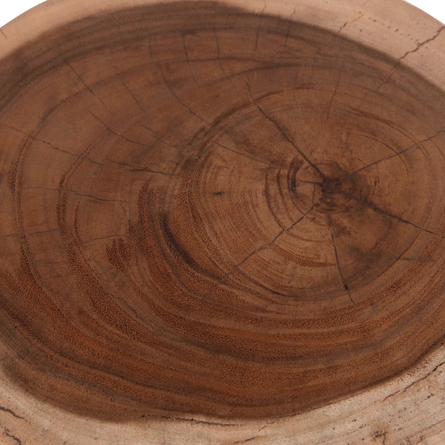 Stool i rrumbullakët MAMBA, dru suar natyral, FH9901.11, 30x45cm