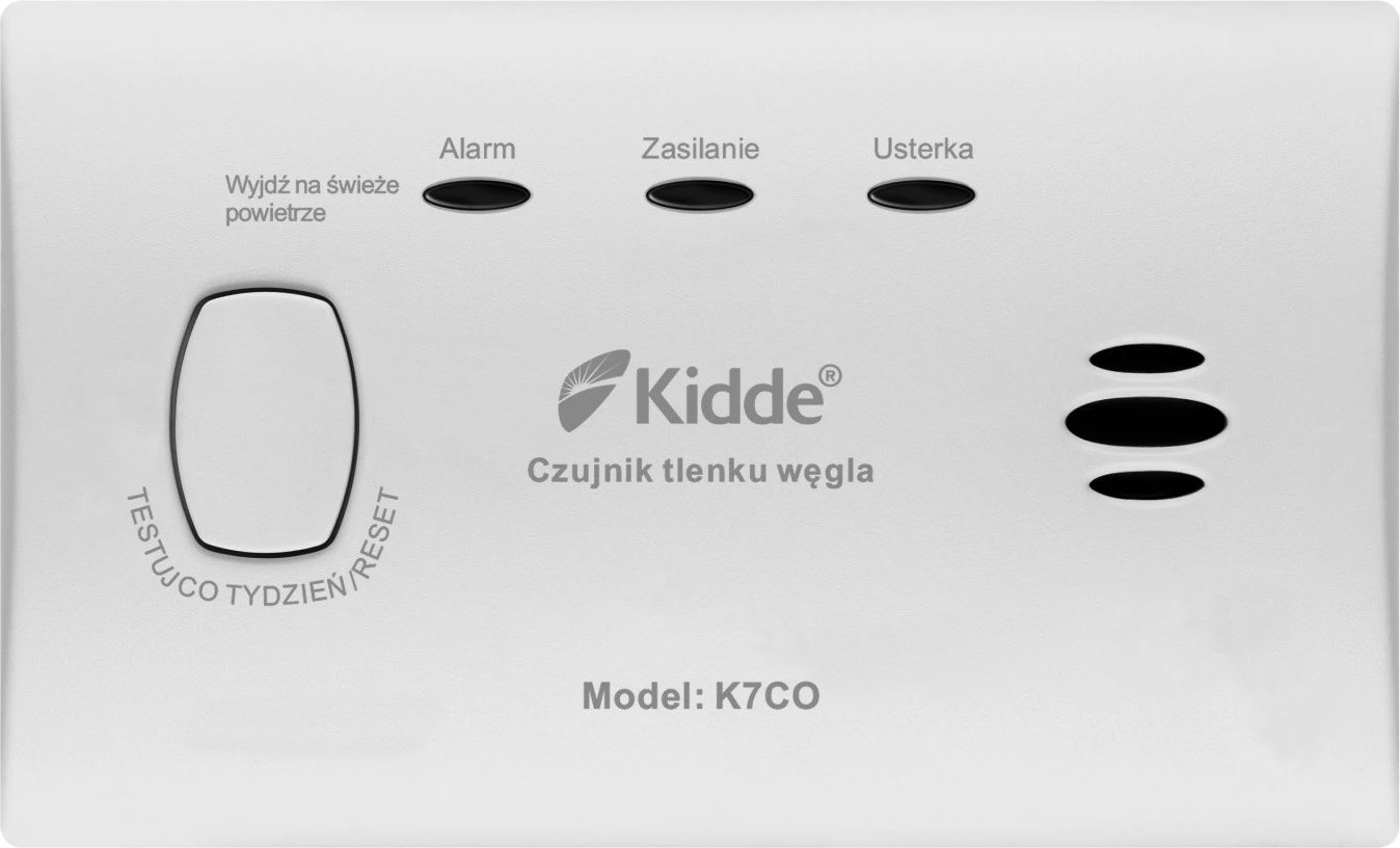 Detektor monoksidi KIDDE K7CO, me bateri, i bardhë