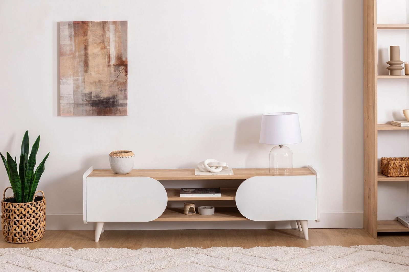 Komodë TV Hanah Home, Mindy Tv 160, ngjyrë safir dhe e bardhë