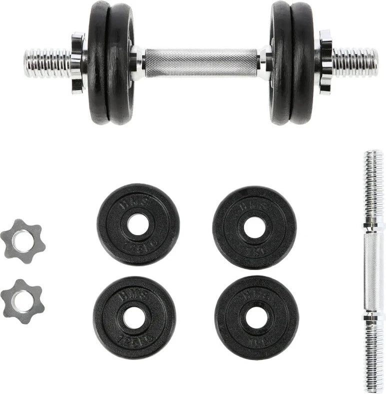 Shtangë me fileto HMS SG01, 7 kg, 4 pllaka, Argjendtë