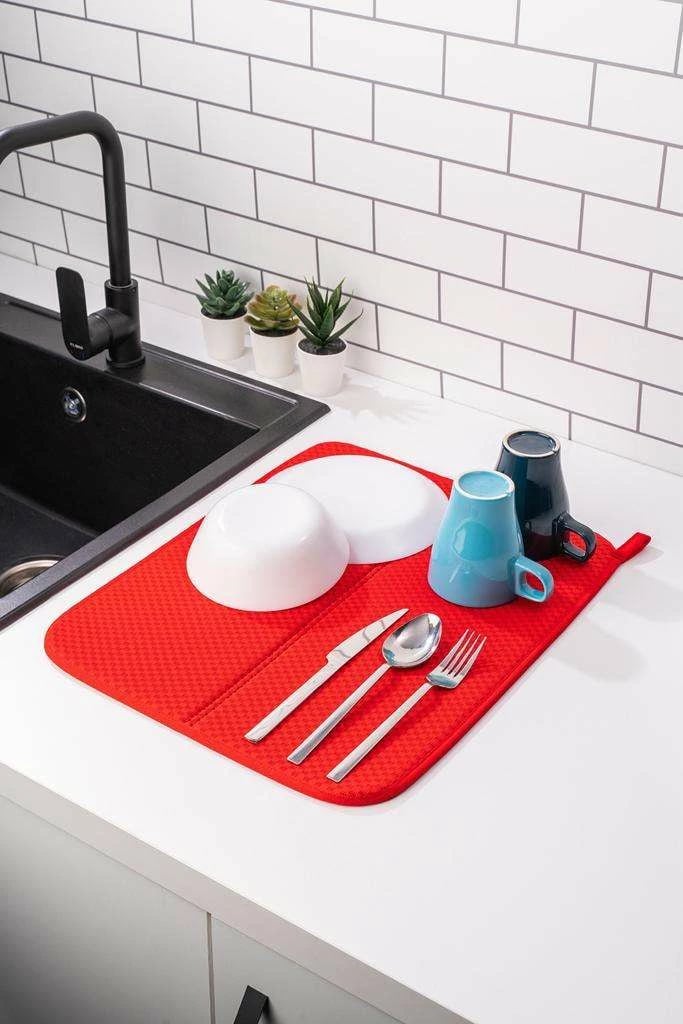 Tapet për tharje të enëve, Hermia Concept, Drylo, e kuqe