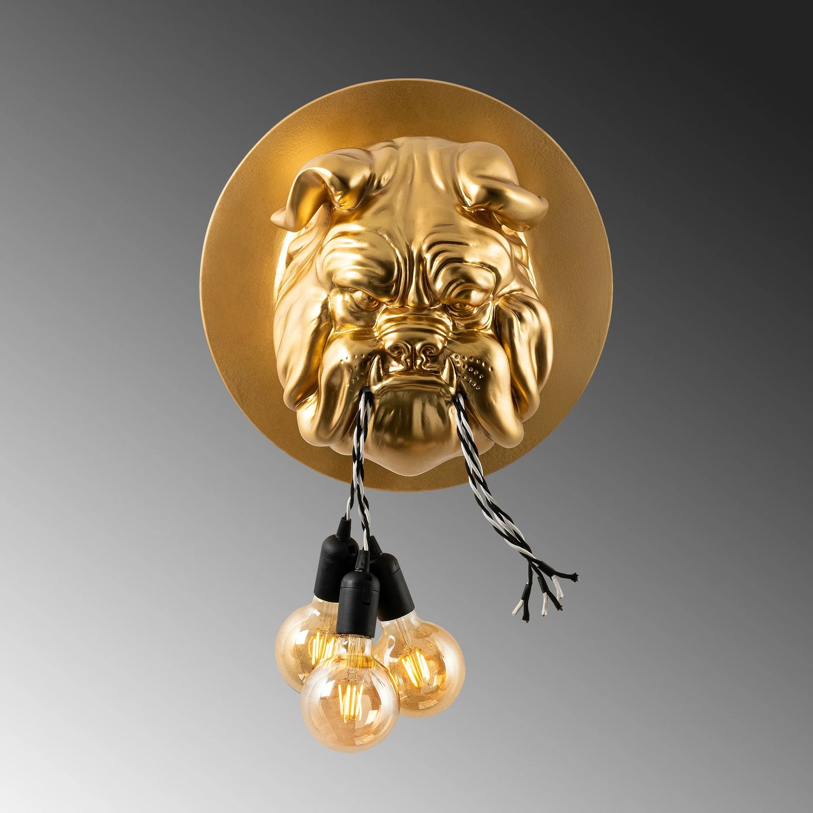 Llambë muri Opviq, bulldog, ngjyrë ari