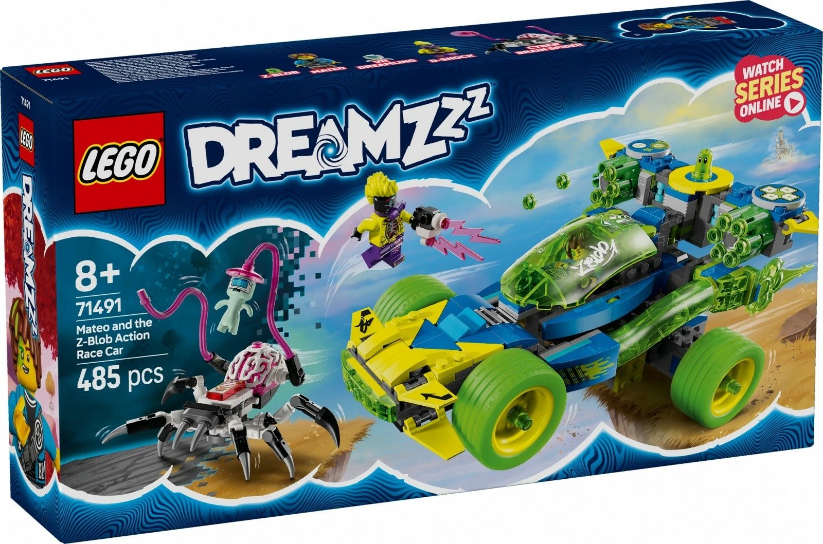Set LEGO DREAMZzz Race Car Mateo and Z-Blob 71491, 485 pjesë