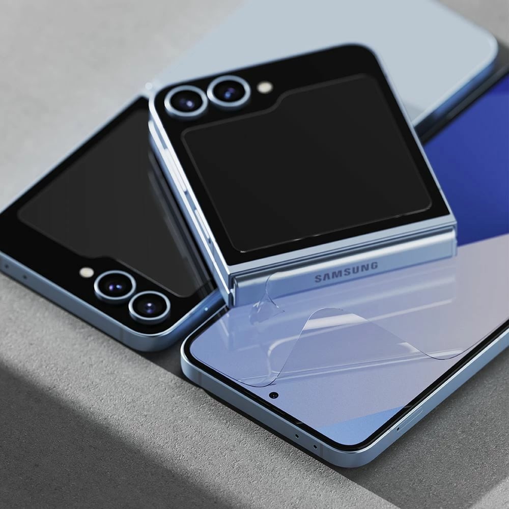 Mbështjellës Ringke 3in1 Protector set për Samsung Galaxy Z Flip 6, 2 copë, Transparent