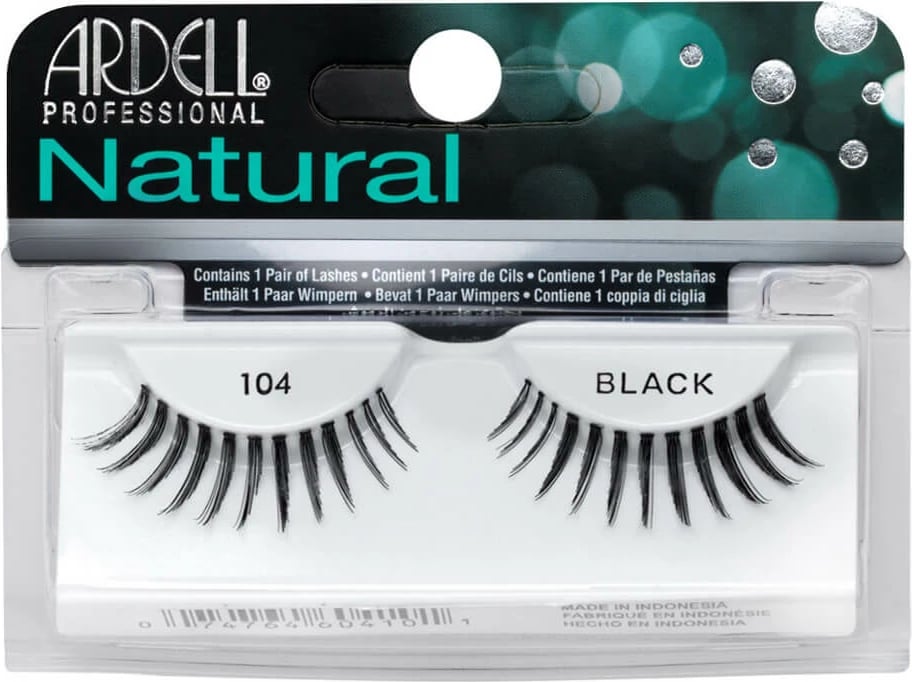 Qerpikë artificial Ardell Natural 104 për femra, e zezë, 1 copë