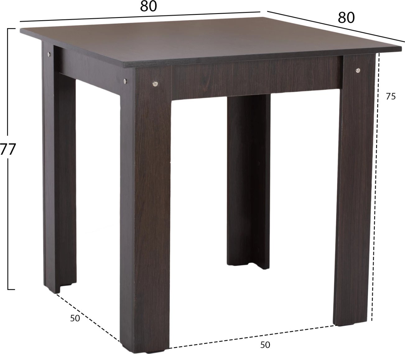 Tavolinë kuzhine KELVIN FH2427.02, 80x80x77, WENGE