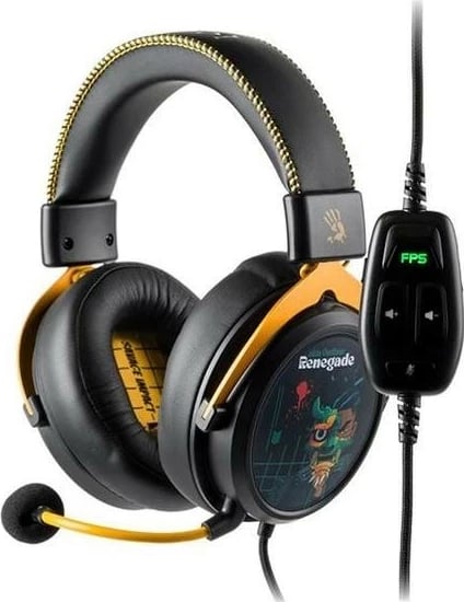 Kufje A4Tech Bloody M595, USB, 7.1 virtual, mikrofon AI-ENC, të zeza