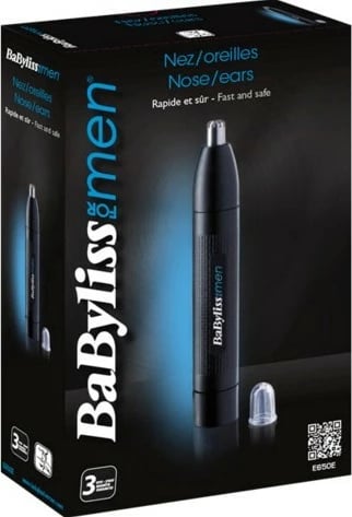 Trimmer për hundë dhe vesh BaByliss E650E, i zi