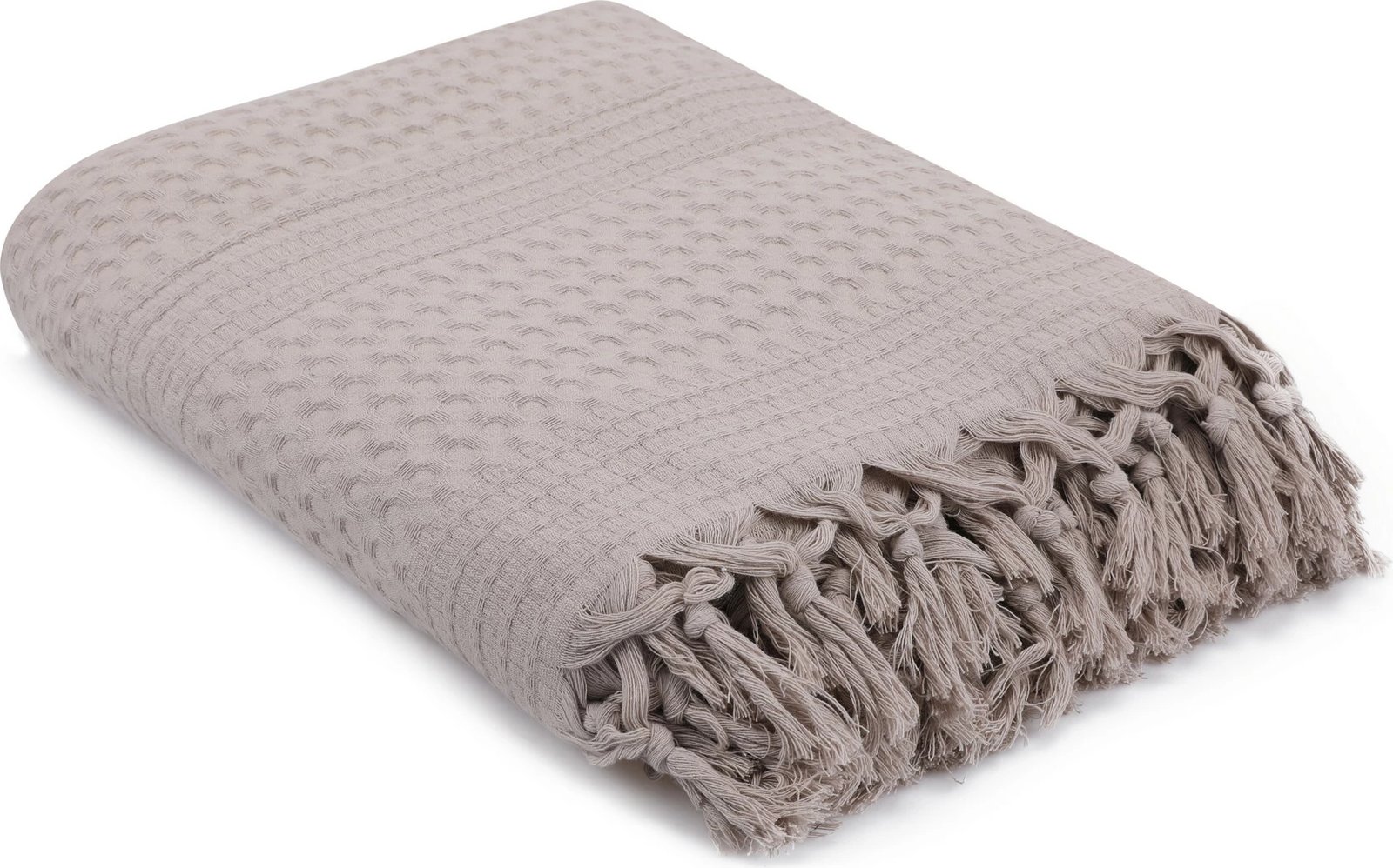 Çarçaf Double Pique, ngjyrë kafe, 220x240cm, L'essentiel